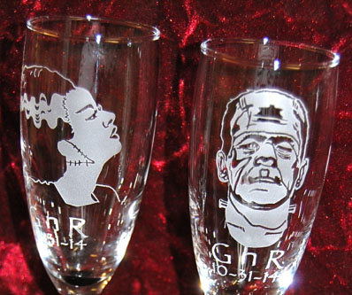 Engraved the Bride of Frankenstine and Frankenstine